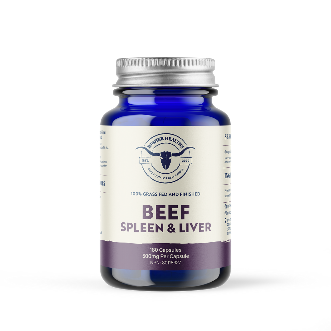 Beef Spleen & Liver Bottle – Higher Healths USA