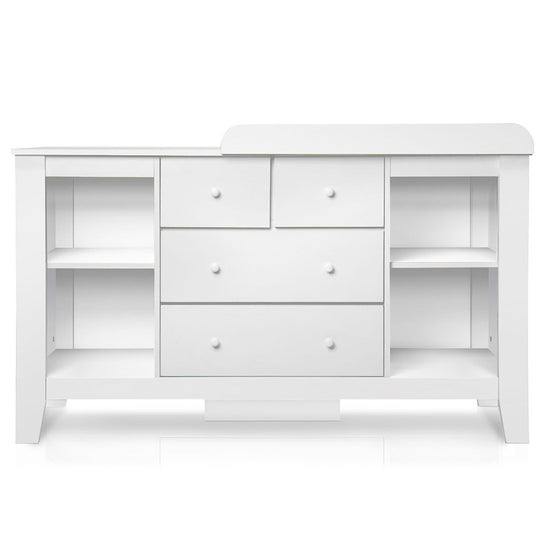 white dresser with toy storage