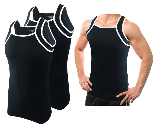 G-unit Style Tank Top Men Premium Quality 100% Cotton Gym Underwear Shirt  Heavy Weigh Square Cut -  Canada
