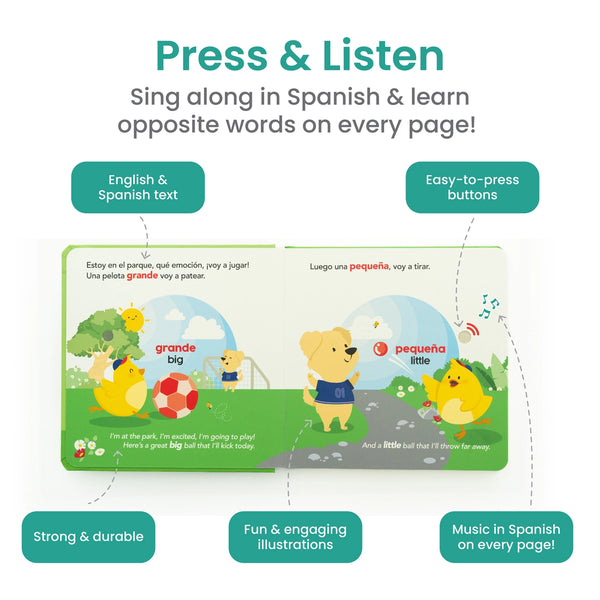 Binibi - Bilingual Music Book About Opposites: Opuestos En El Parque