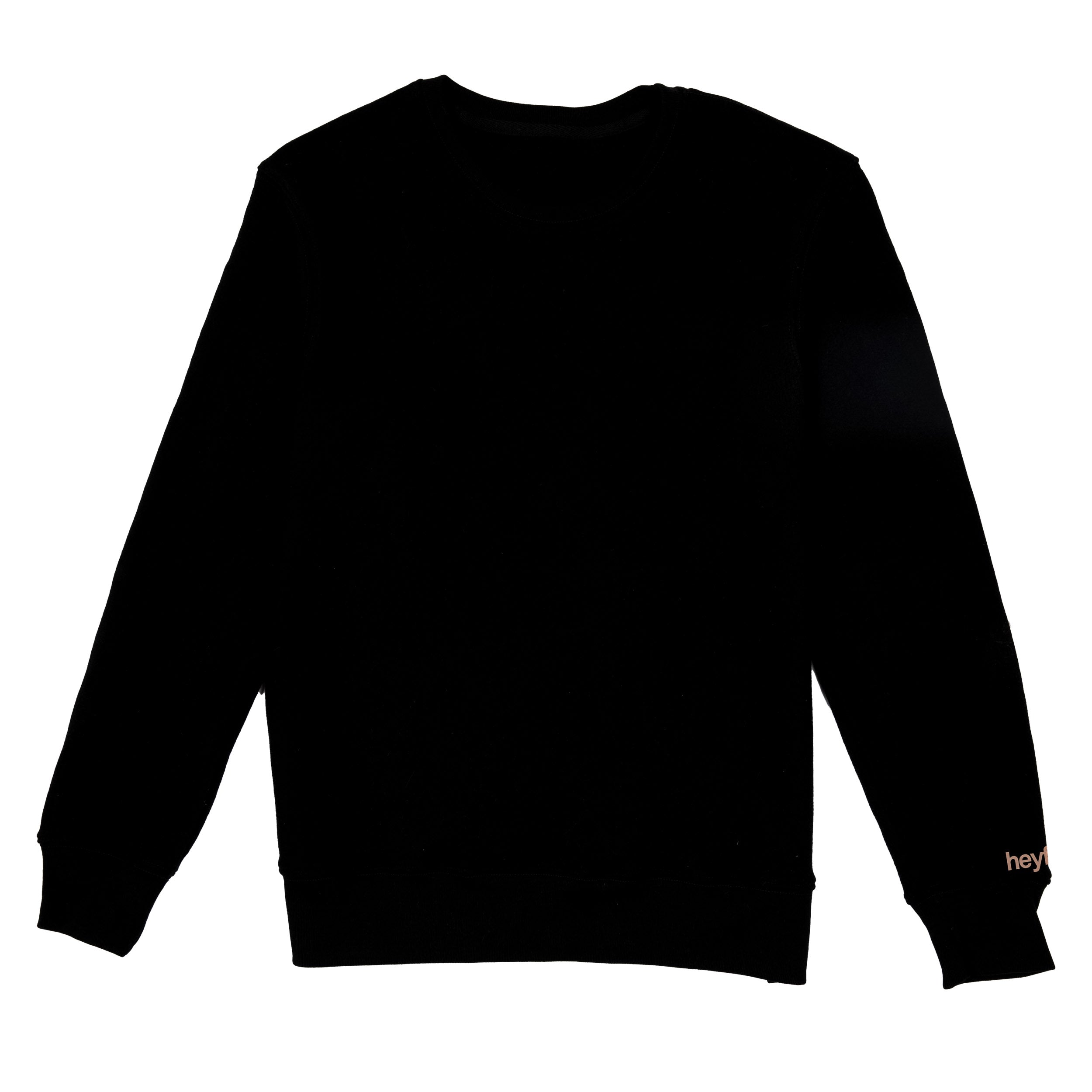 Adult Crew Neck Pullover - Basic - Black – heyfolks