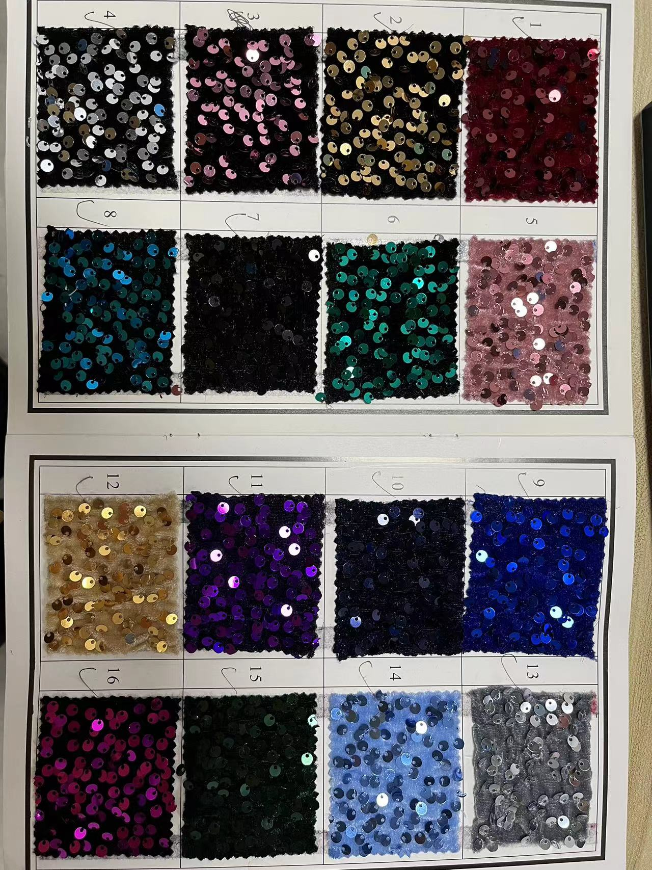 Sequin Fabric Swatches