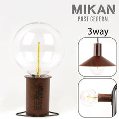 MIKAN ミカン×POST GENERAL ポストジェネラル 3WAY LEDランタン ウッド　mkn-045