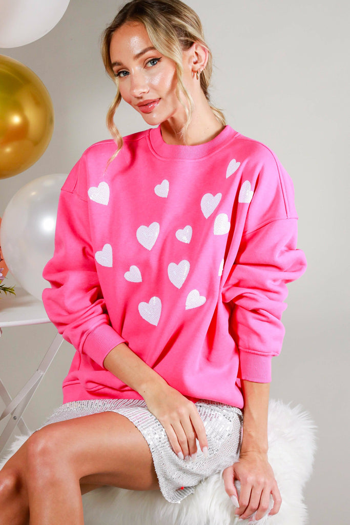 Hot Pink Disco Ball Sweatshirt