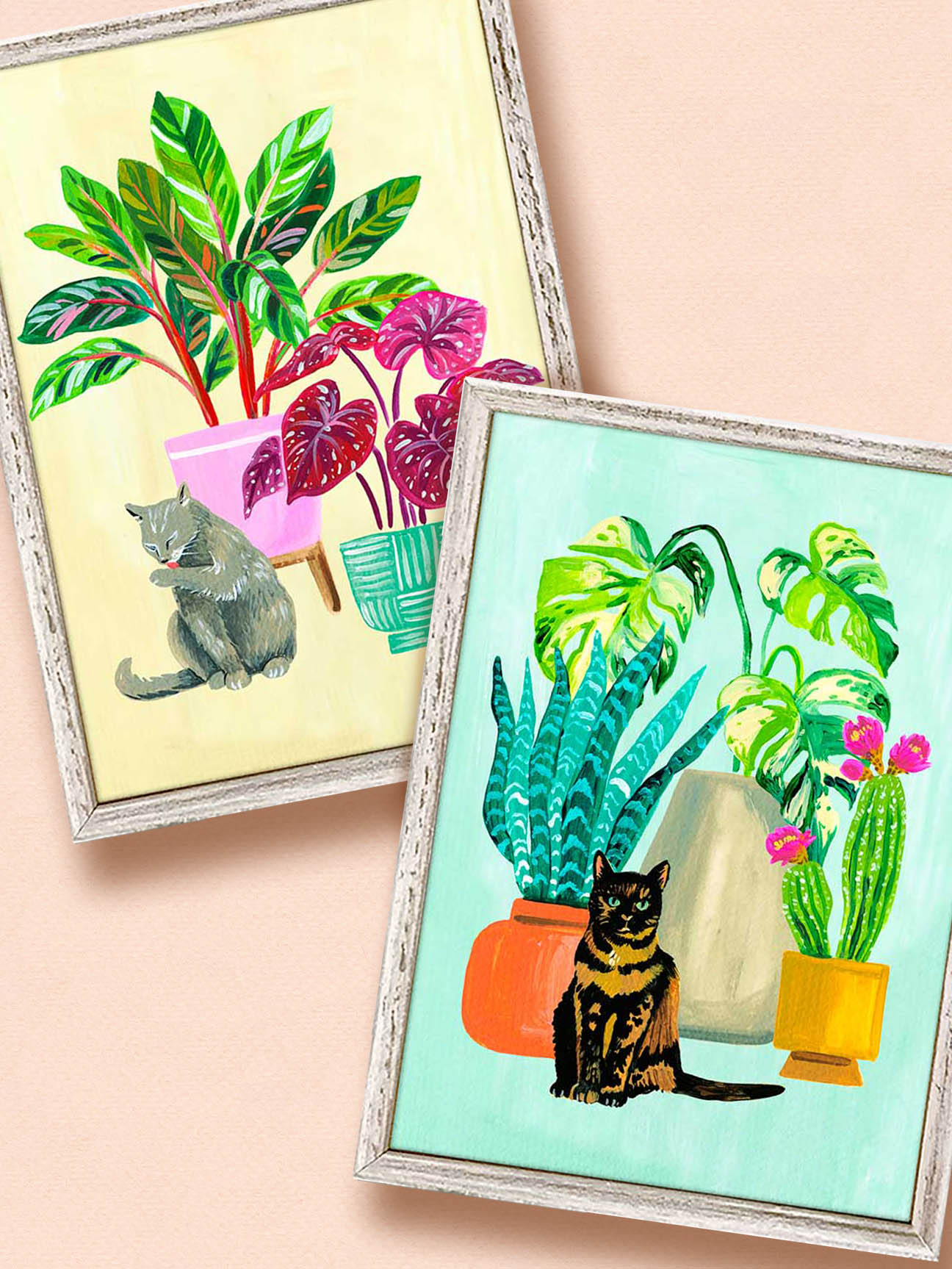 Cats and Plants Licensed Art