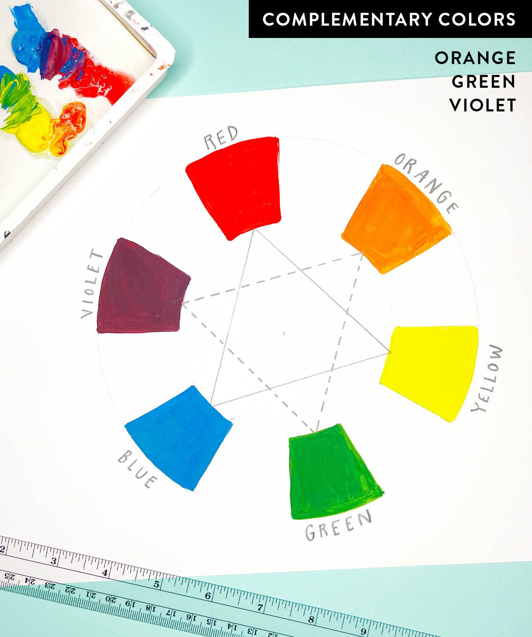 Color wheel with complementary colors