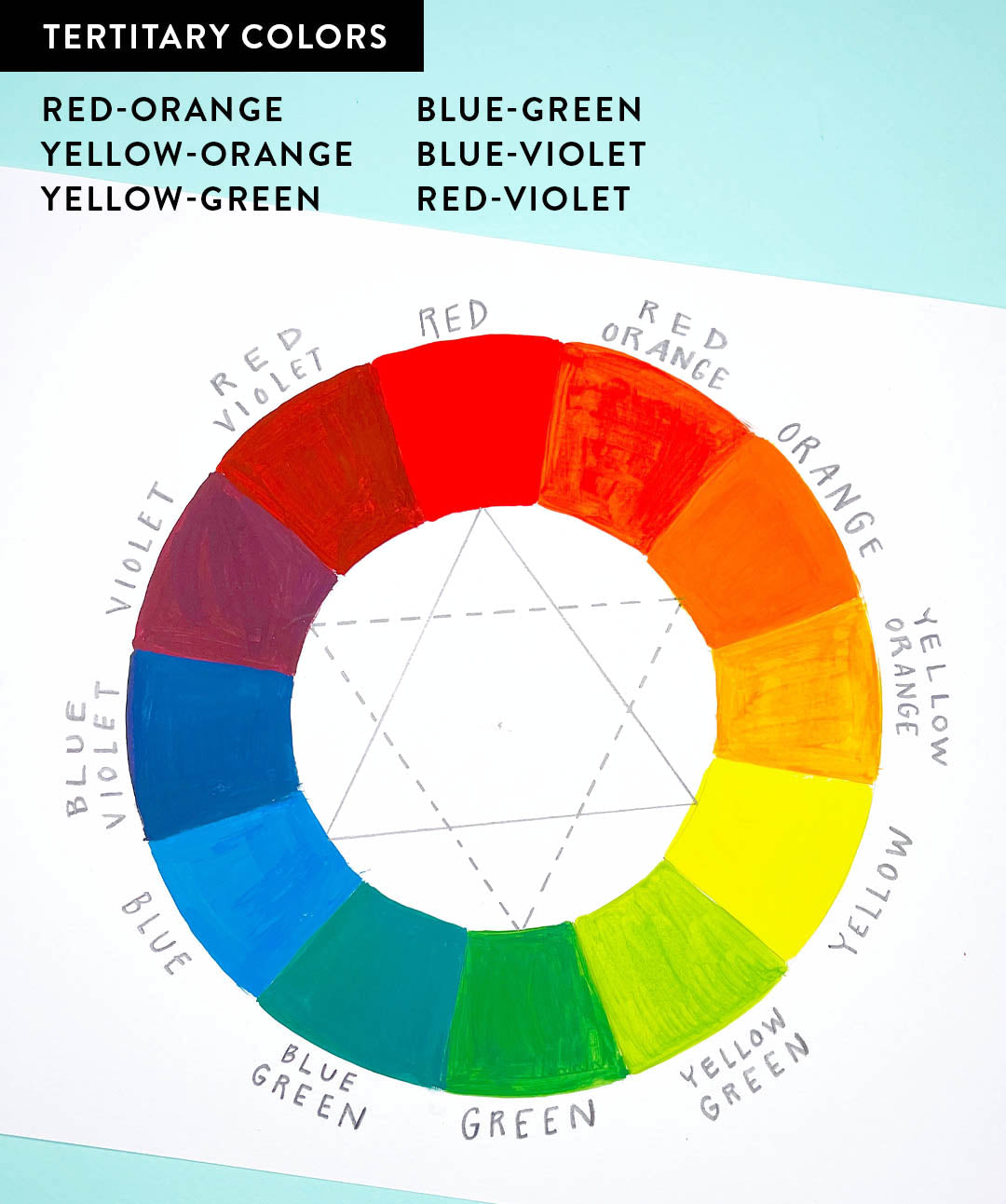 Color wheel with tertiary colors