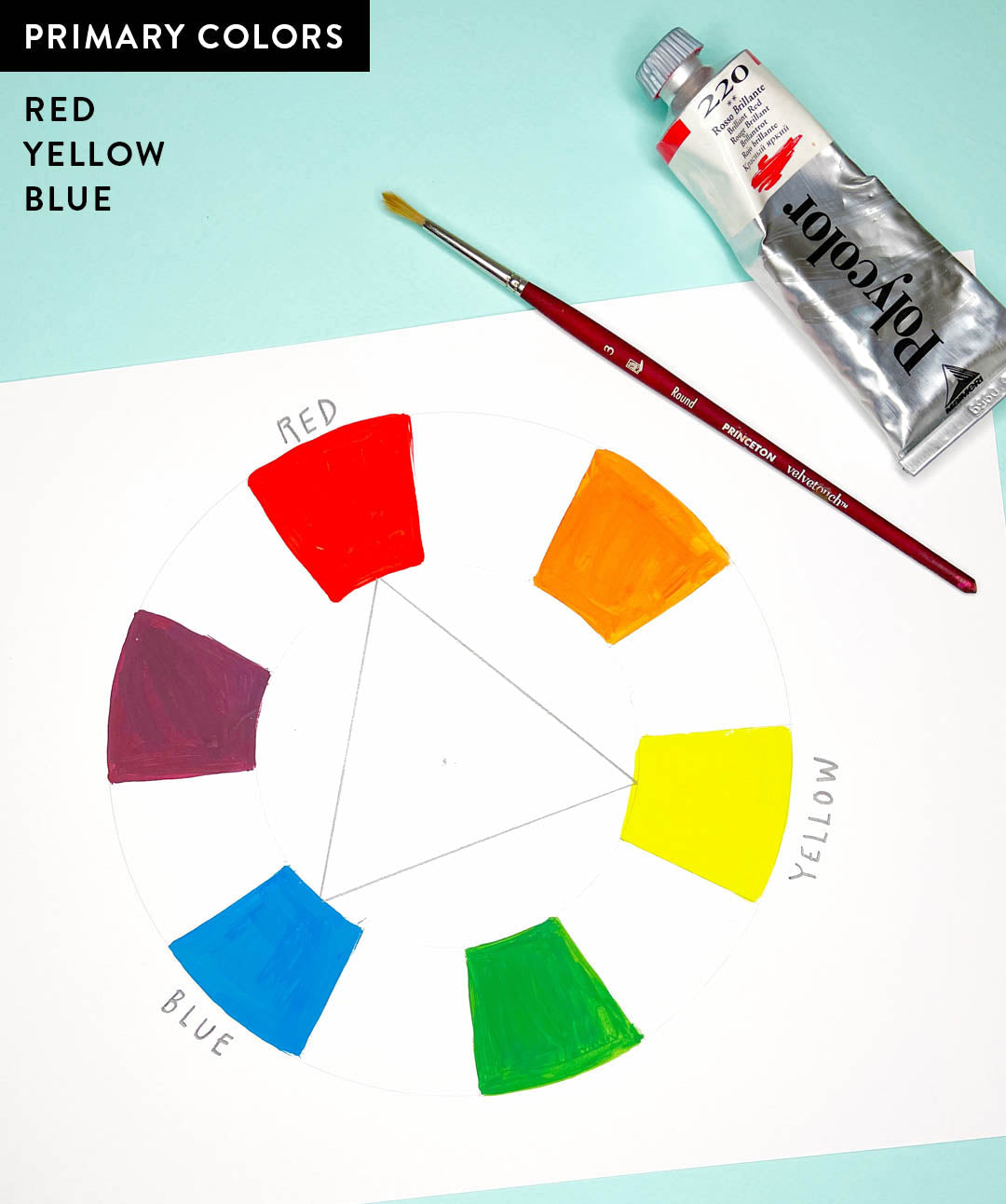 Color wheel with primary colors