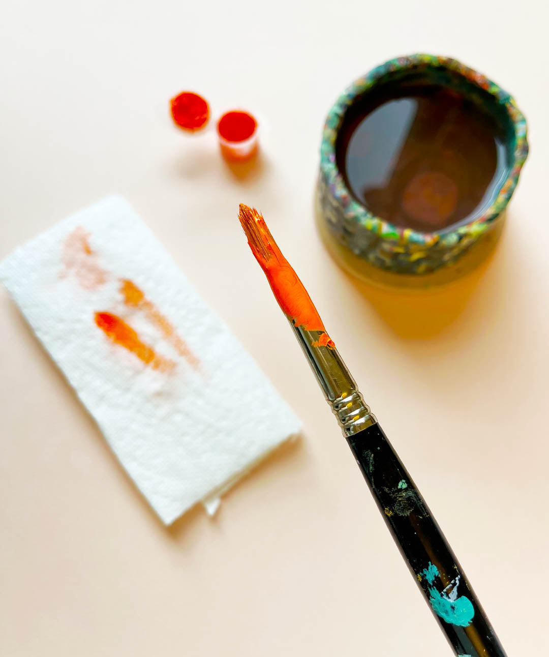 DIY Paint Brush Cleaner Jar!')  Paint brushes, Cleaning paint