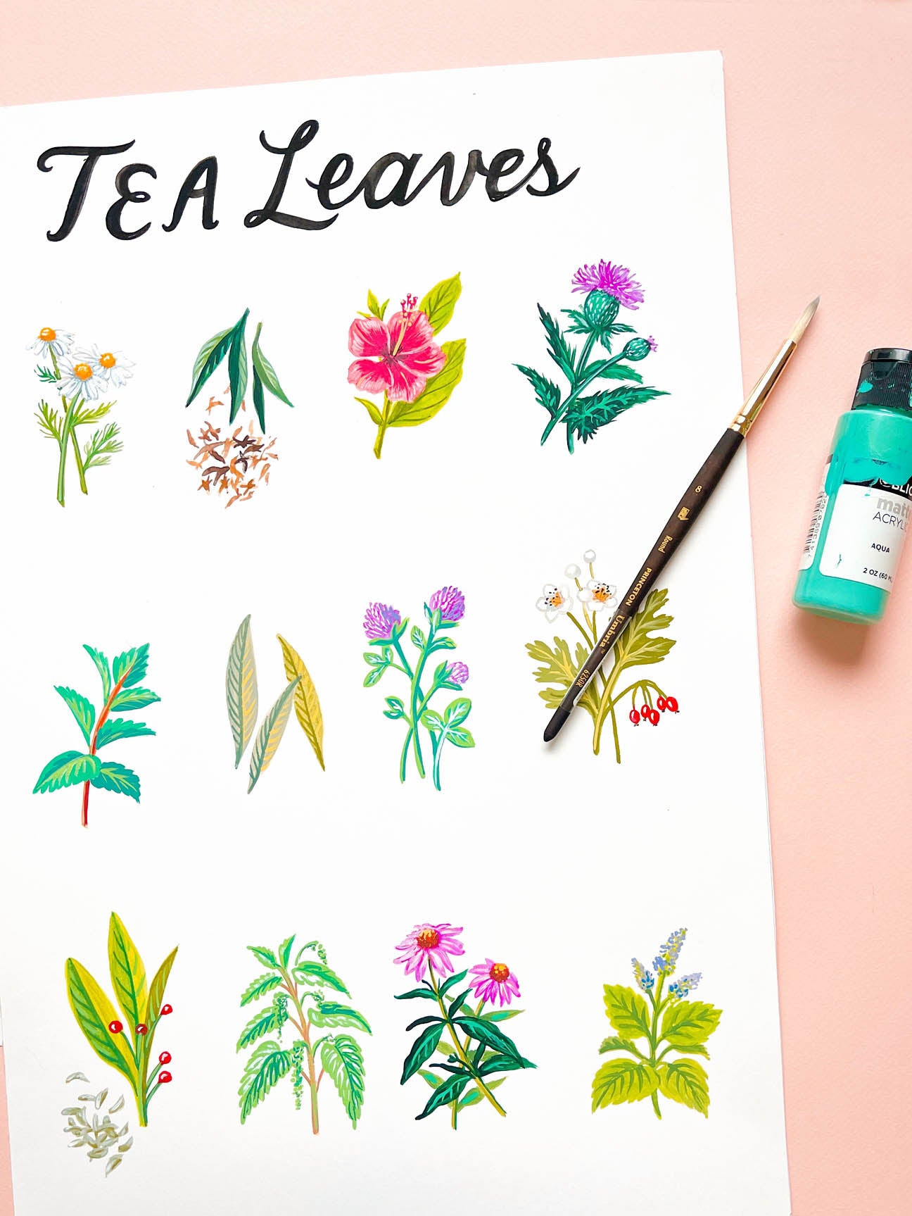 Tea Leave illustration for art licensing