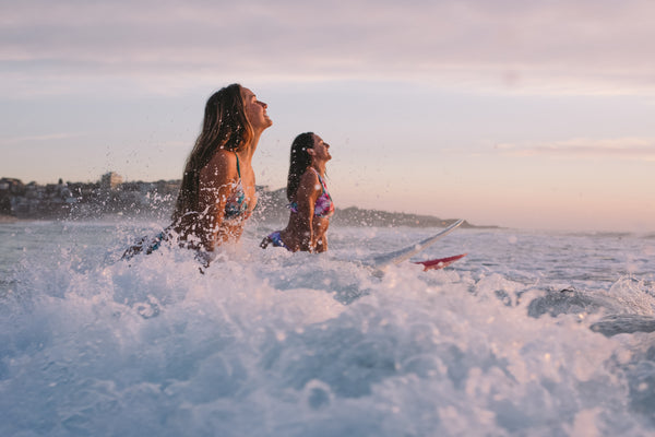 Girl surfers