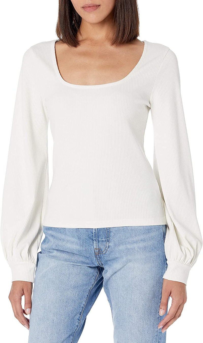 The Drop Women'S  Square-Neck Balloon-Sleeve Top