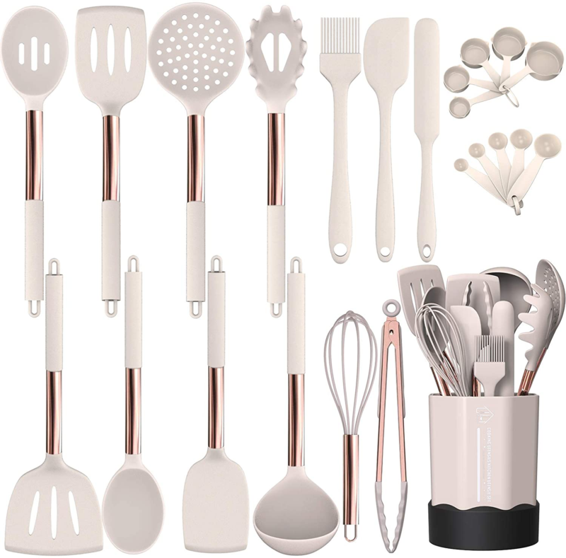  Umite Chef 22Pcs Silicone Cooking Utensils Set, Heat