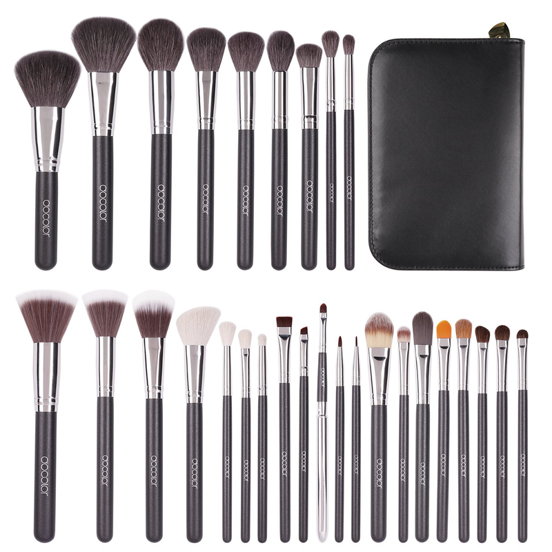 EcoTools Core Five Makeup Brush and Sponge Kit, For Eyeshadow, Blush,  Bronzer, Eyeliner, & Foundation, Makeup Blending Sponge, Brush Essentials,  5 Piece Set – EcoTools Beauty