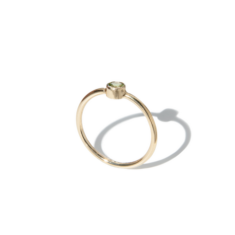 Peridot gemstone gold ring by Lunar James