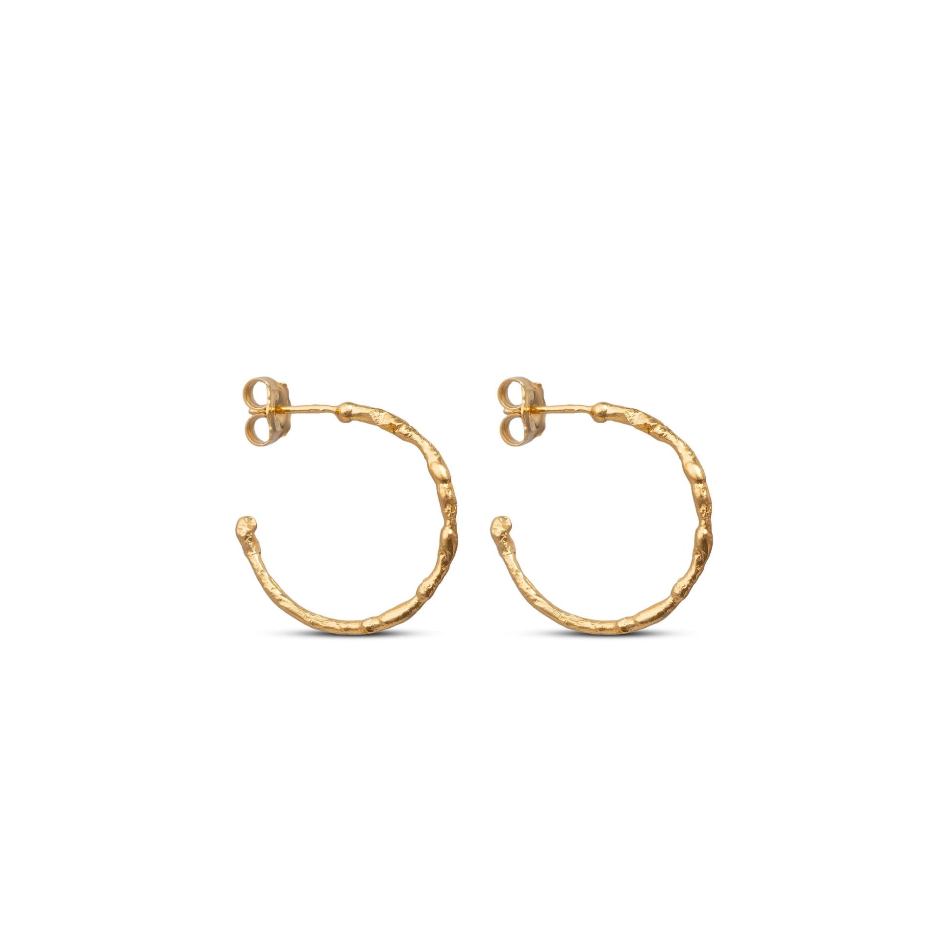 Textured Shapes hoops by April March | Medium hoop earrings