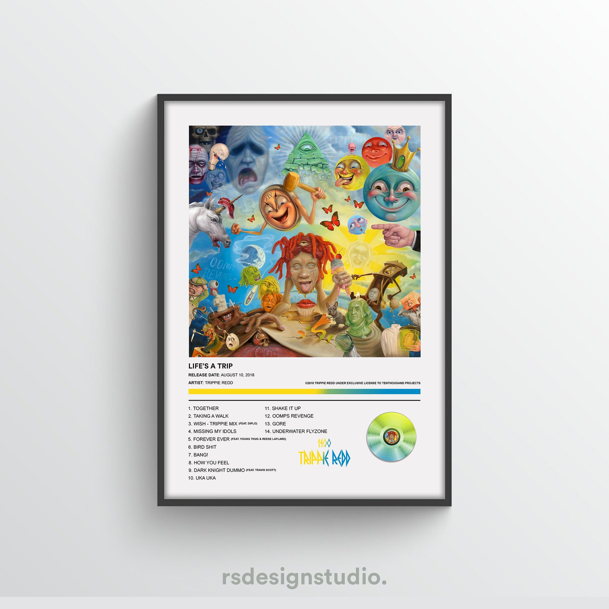 Redd LIFE'S A TRIP Album Poster – rsdesignstudio