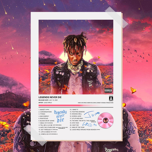 Juice WRLD - Legends Never Die Album Cover Poster