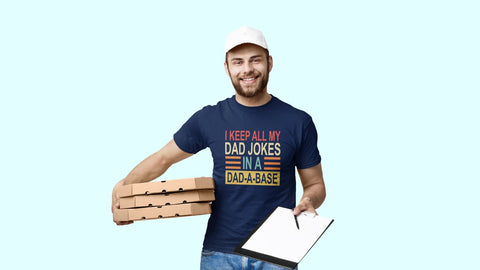 Dad Jokes In A Dad-A-Base T-Shirt