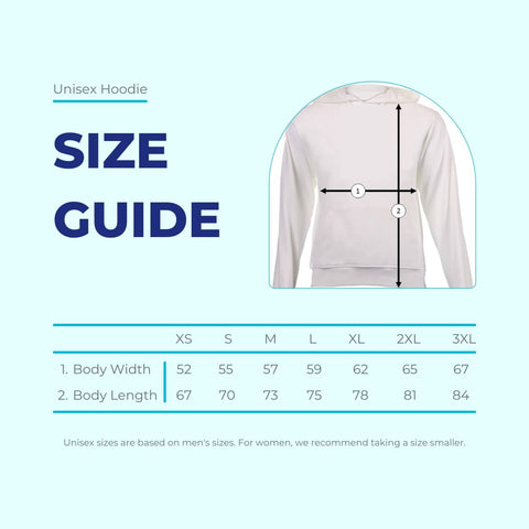 Unisex Hoodie Size Guide