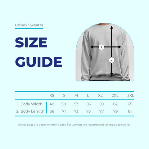 Unisex Sweater Size Guide