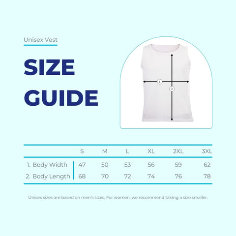 Unisex Vest Size Guide