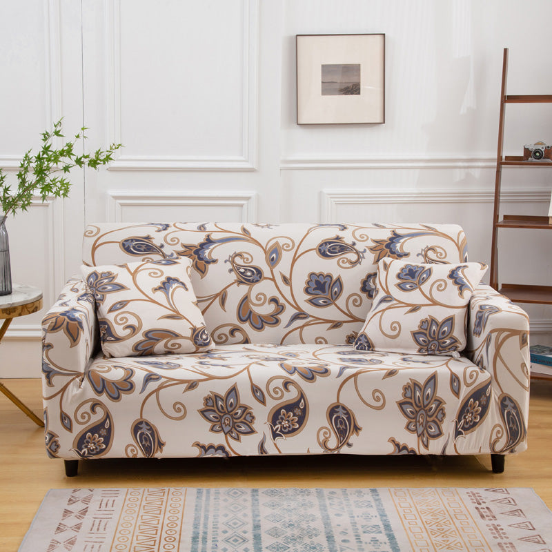 Floral Cushion Sofa Slipcover Elastic Bottom Couch Cover - Crfatop