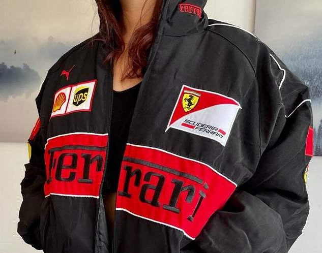 Vintage Ferrari Racing Bomber Jacket | lupon.gov.ph