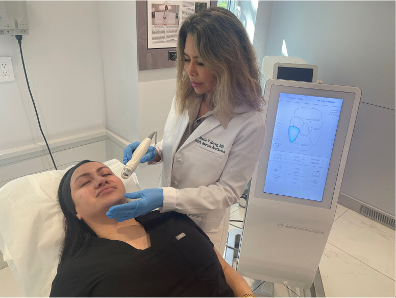 microneedling on the face