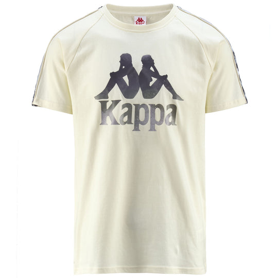 T-shirt Kappa USA Ski Team pour homme - Blanc Milk FP