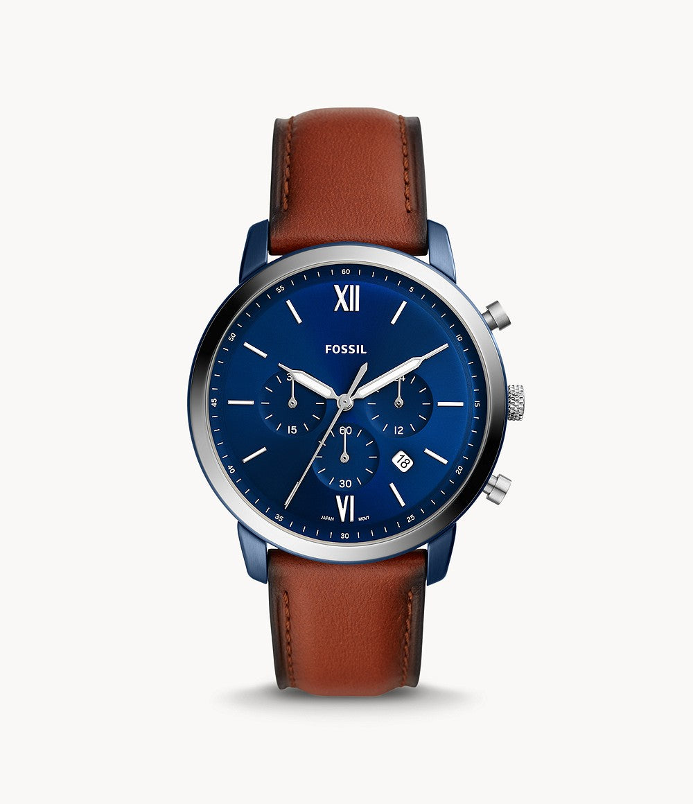 Neutra Chronograph Luggage Leather Watch (Model: FS5791)