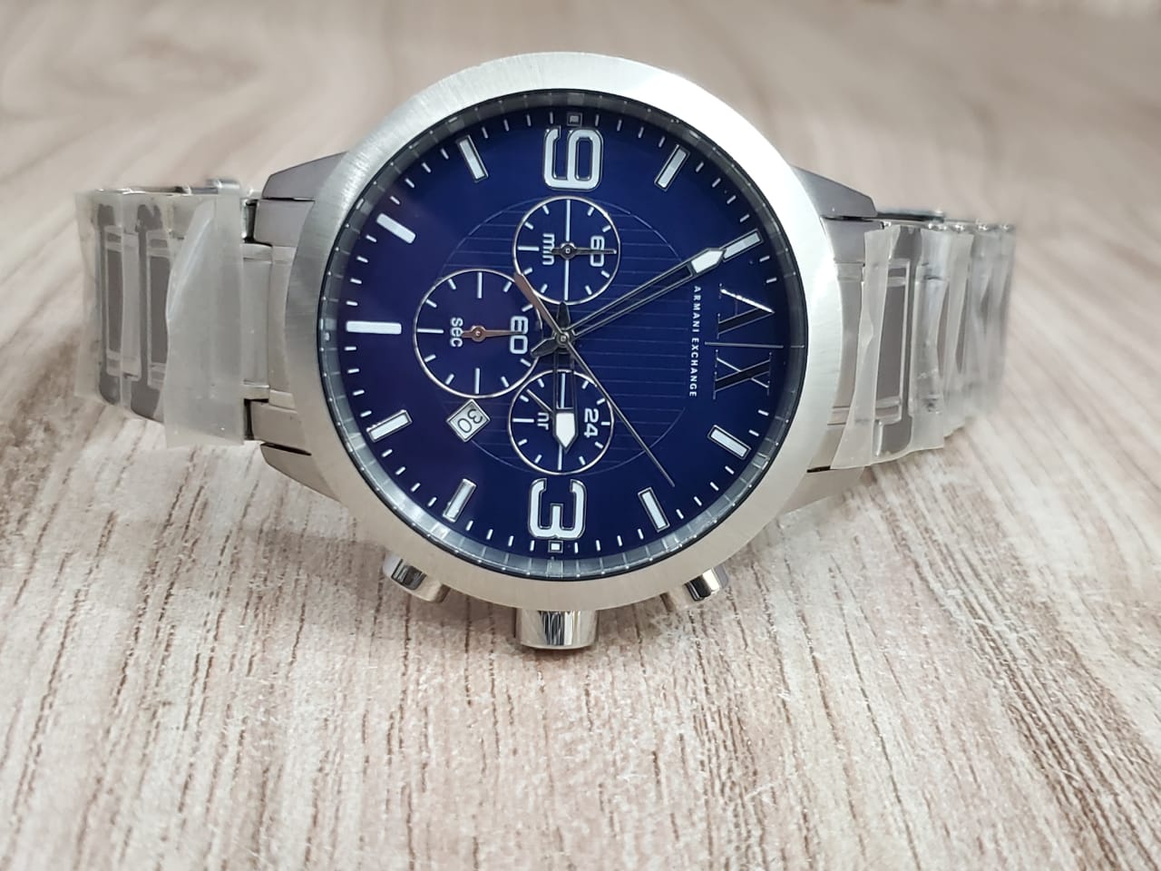 ARMANI EXCHANGE Chronograph Blue Dial Stainless Steel Men's Watch AX13