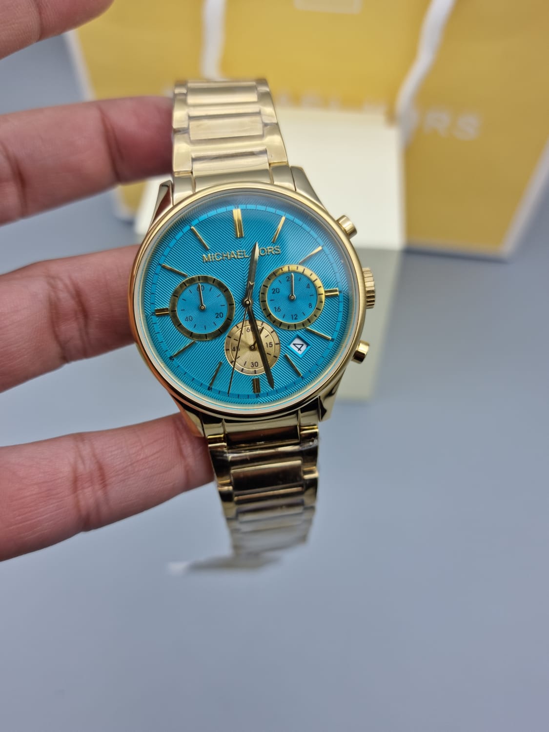 Michael Kors Womens Janelle ThreeHand Turquoise Silicone Watch 42mm   Macys