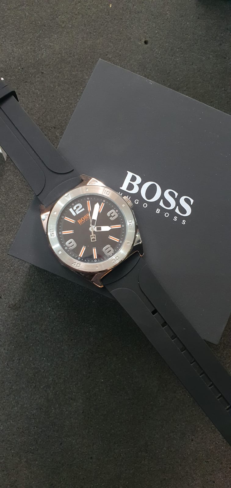 HUGO BOSS MEN'S WATCH HB.192.1.14.2548 STAINLESS STEEL BLACK DIAL GENU