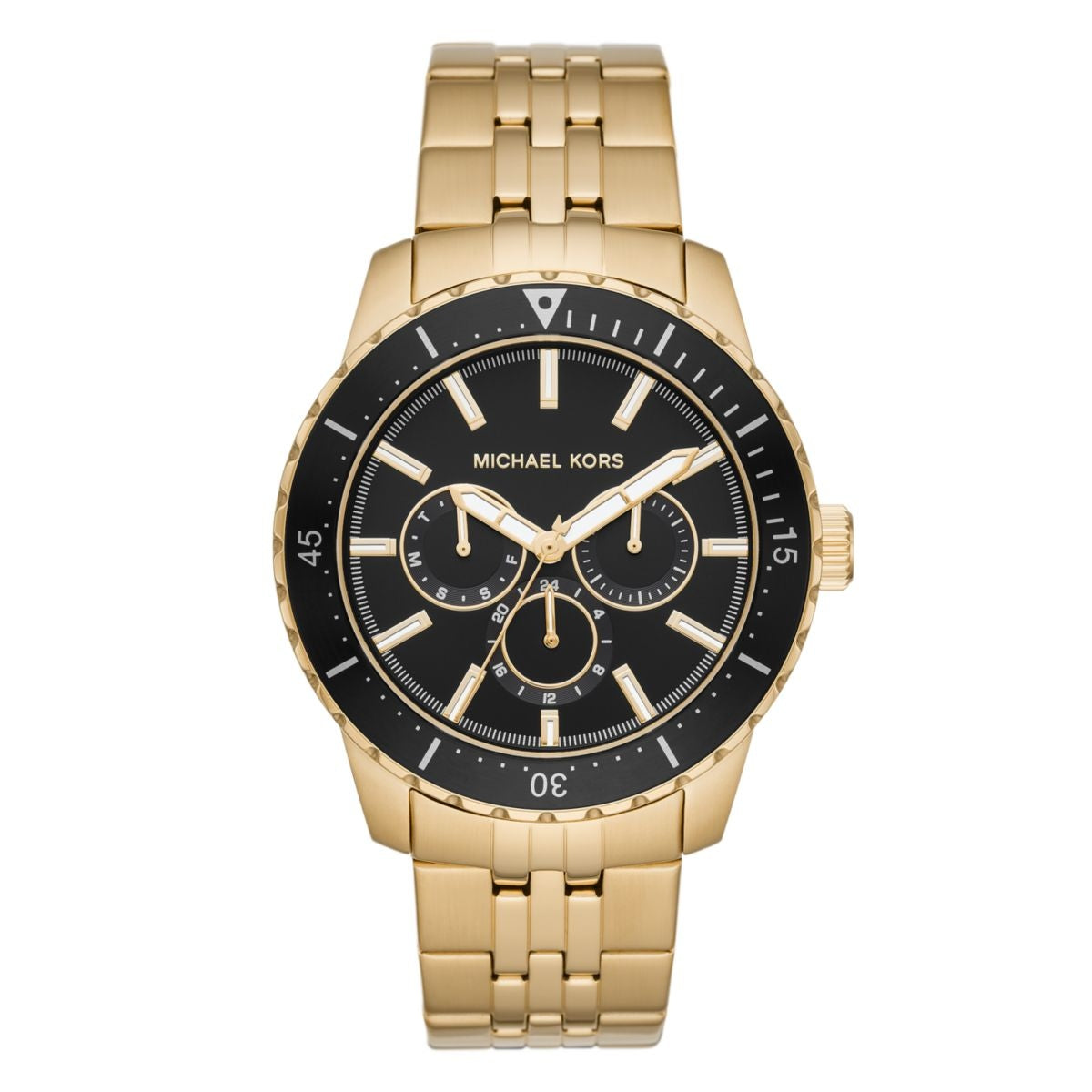 Michael Kors Mens Cunningham Multifunction Gold Tone Steel Watch Mk71