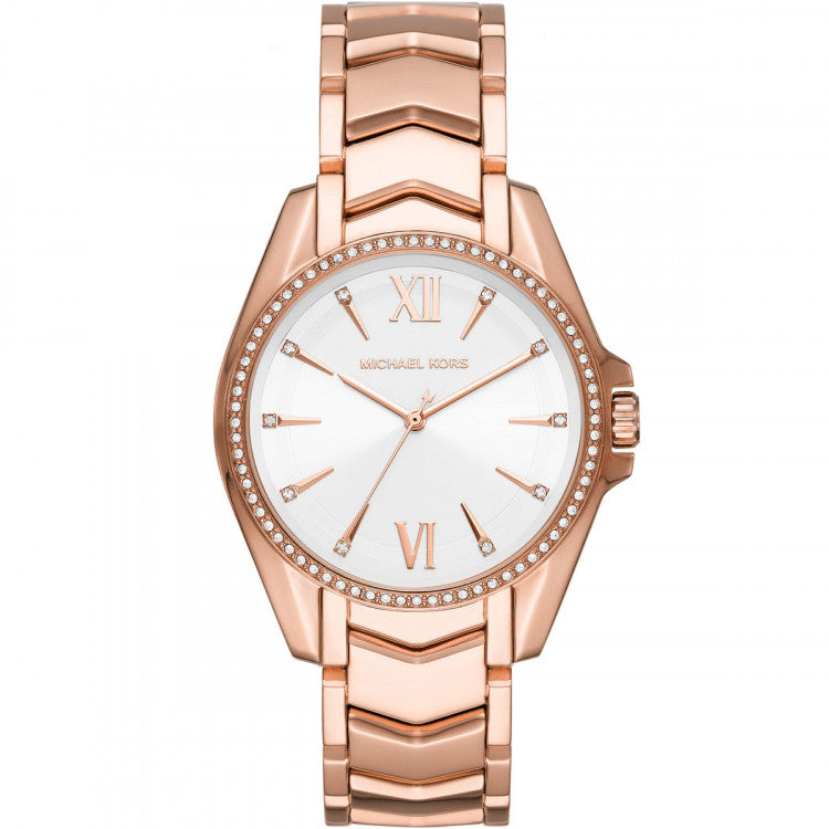 michael kors whitney stainless steel watch with glitz accents