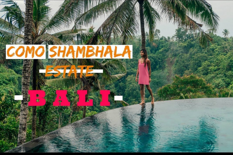 Como Shambhala Estate,  Bali, woman walking on edge of swimming pool 