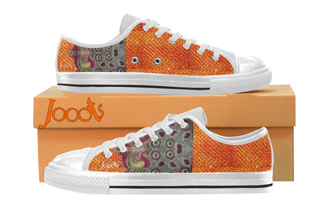 keds orange canvas sneakers