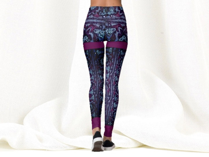 Indian yoga pants or yoga leggings. Active wear tights or gym stretch ...