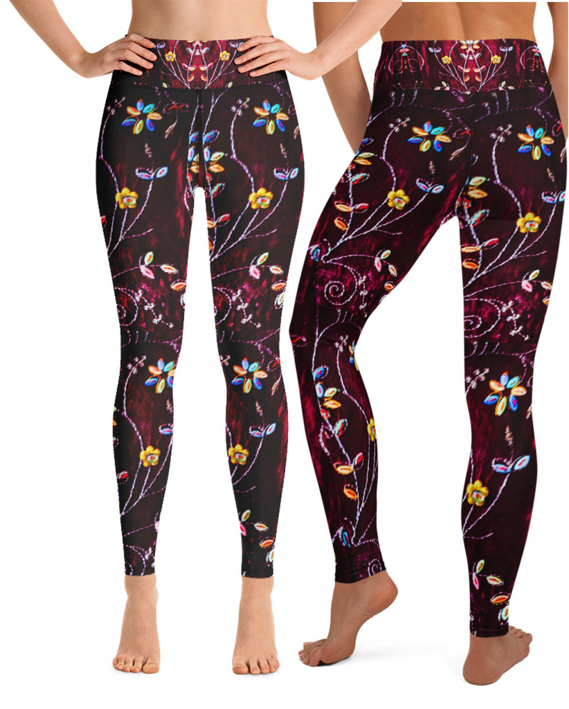 Dallonan High Waisted Leggings for Women Colored Tropical Flowers Hibiscus  Retro Hawaiian Style Vintage Black Workout Leggings Yoga Pants XS :  : Clothing, Shoes & Accessories