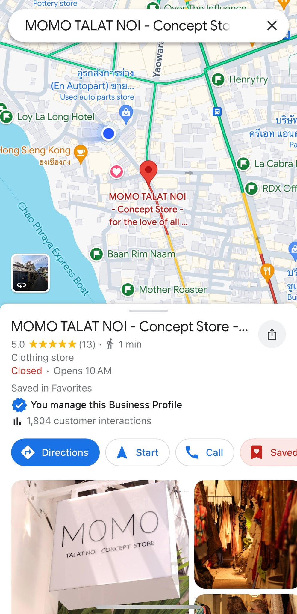 MOMO TALAT NOI GOOGLE MAPS