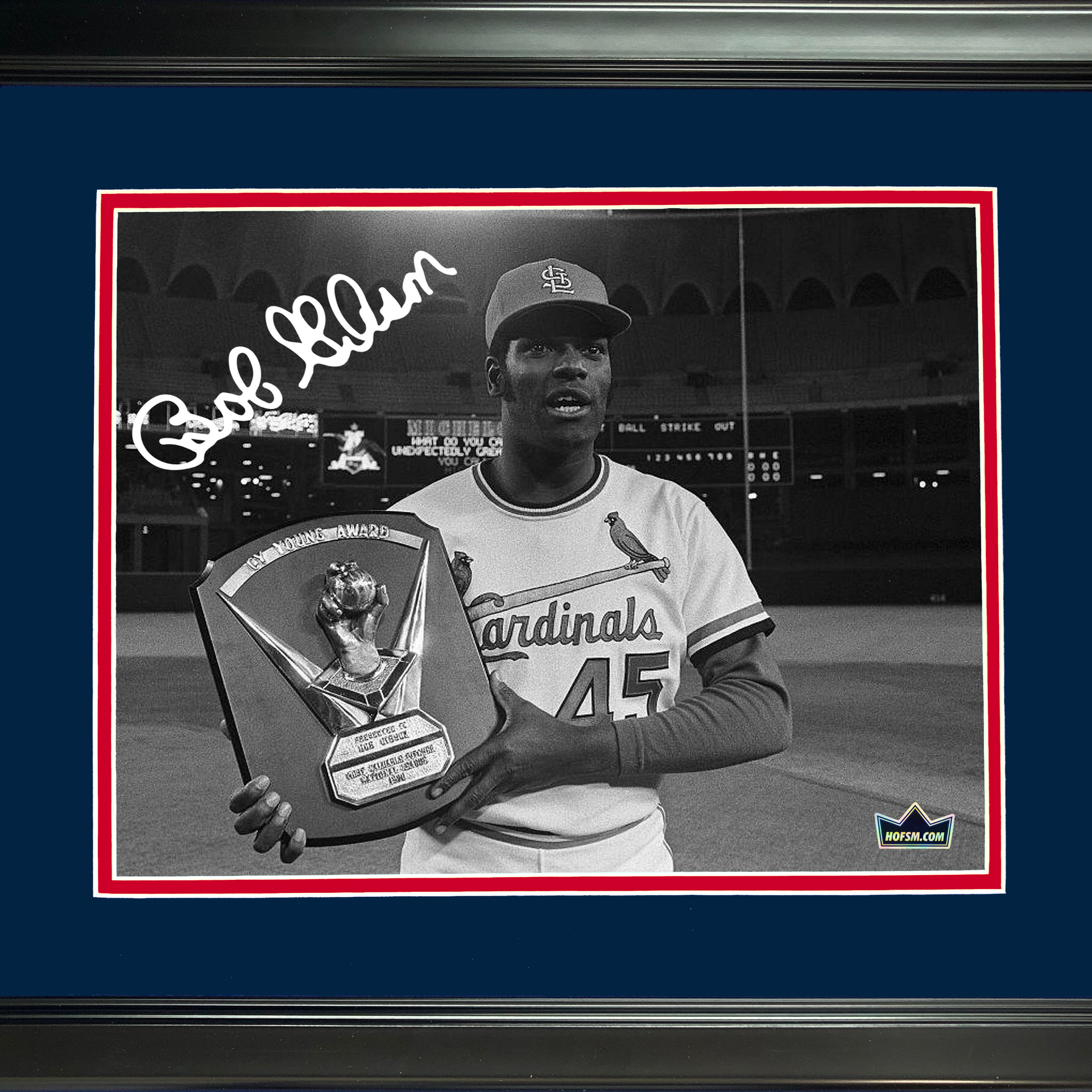 Framed Bob Gibson 1970 Cy Young St. Louis Cardinals Facsimile