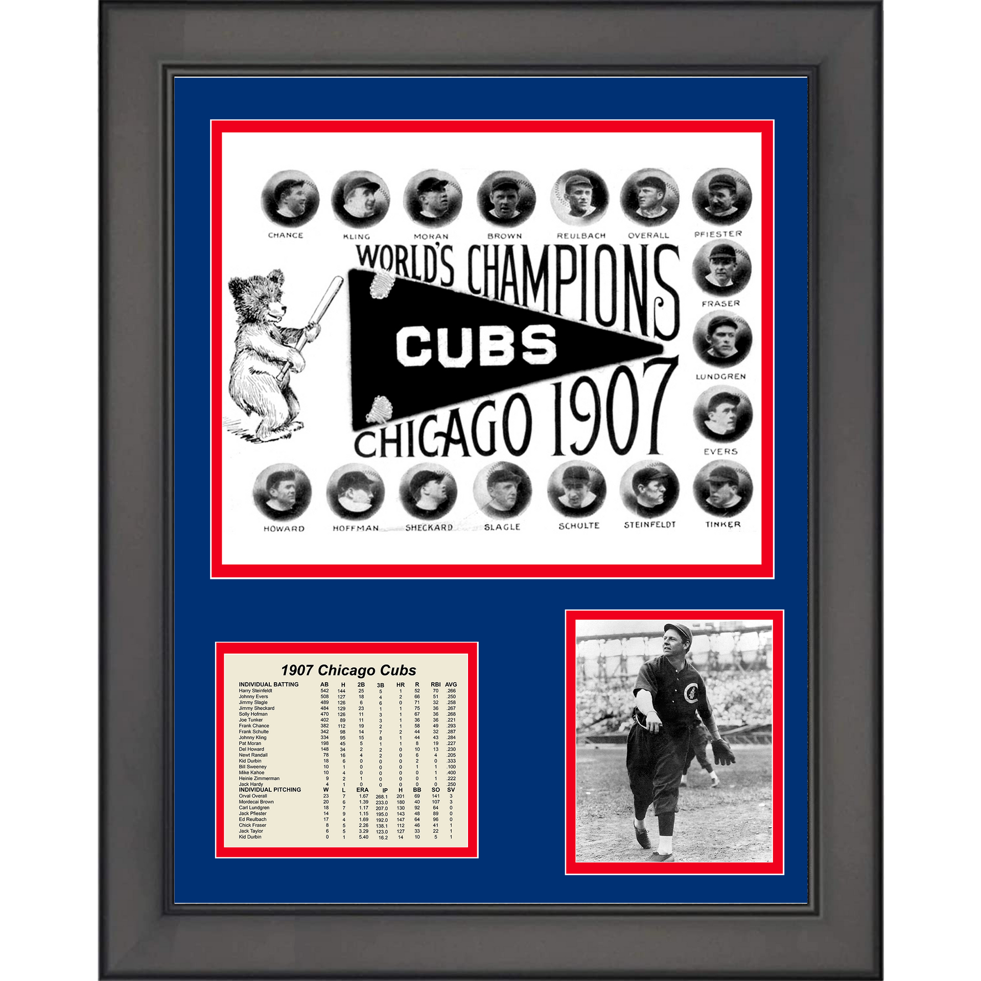 Framed Chicago Cubs 1907 World Series Champions 12x15 Baseball Photo  Collage - Hall of Fame Sports Memorabilia