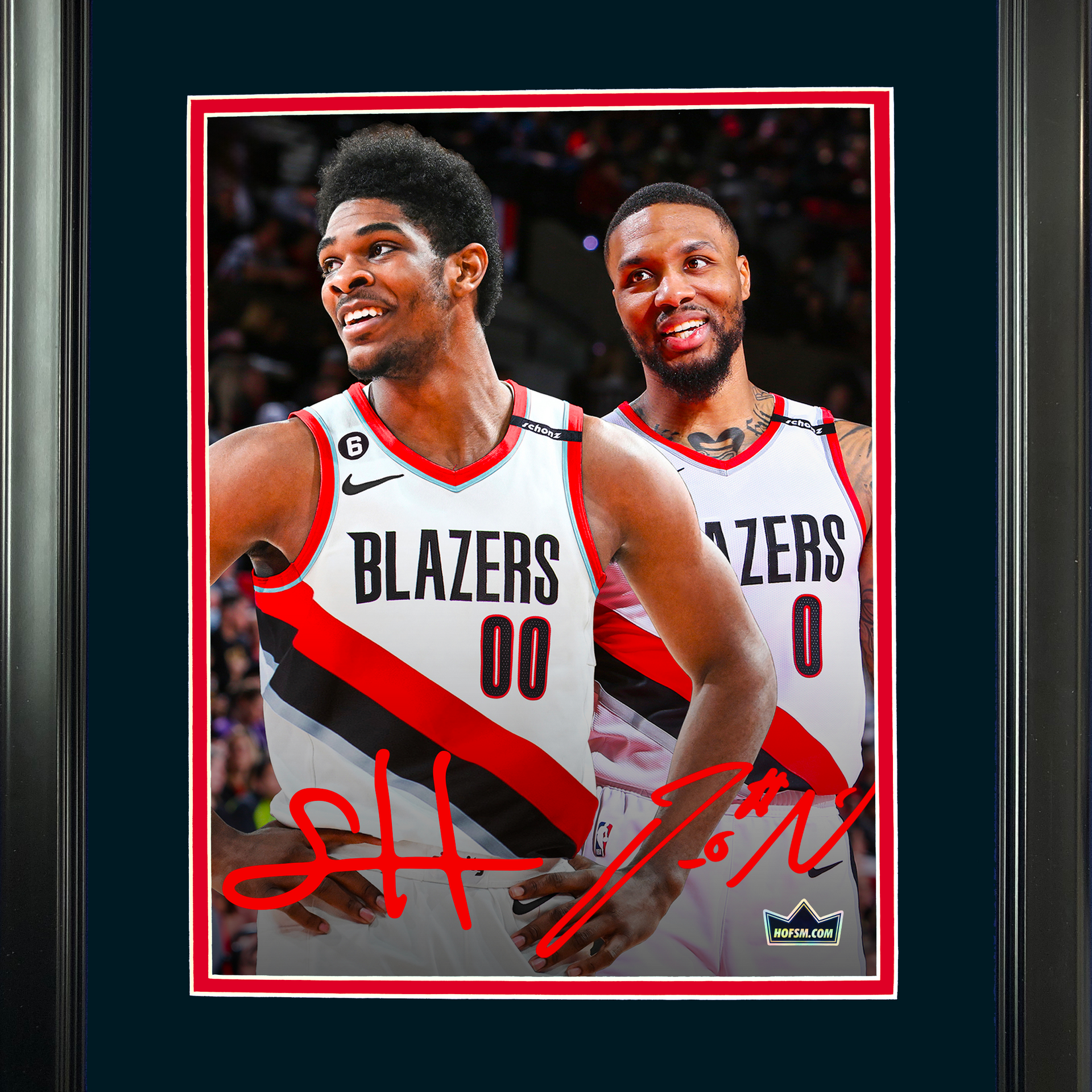 Damian Lillard Autographed Red Portland Jersey - Beautifully