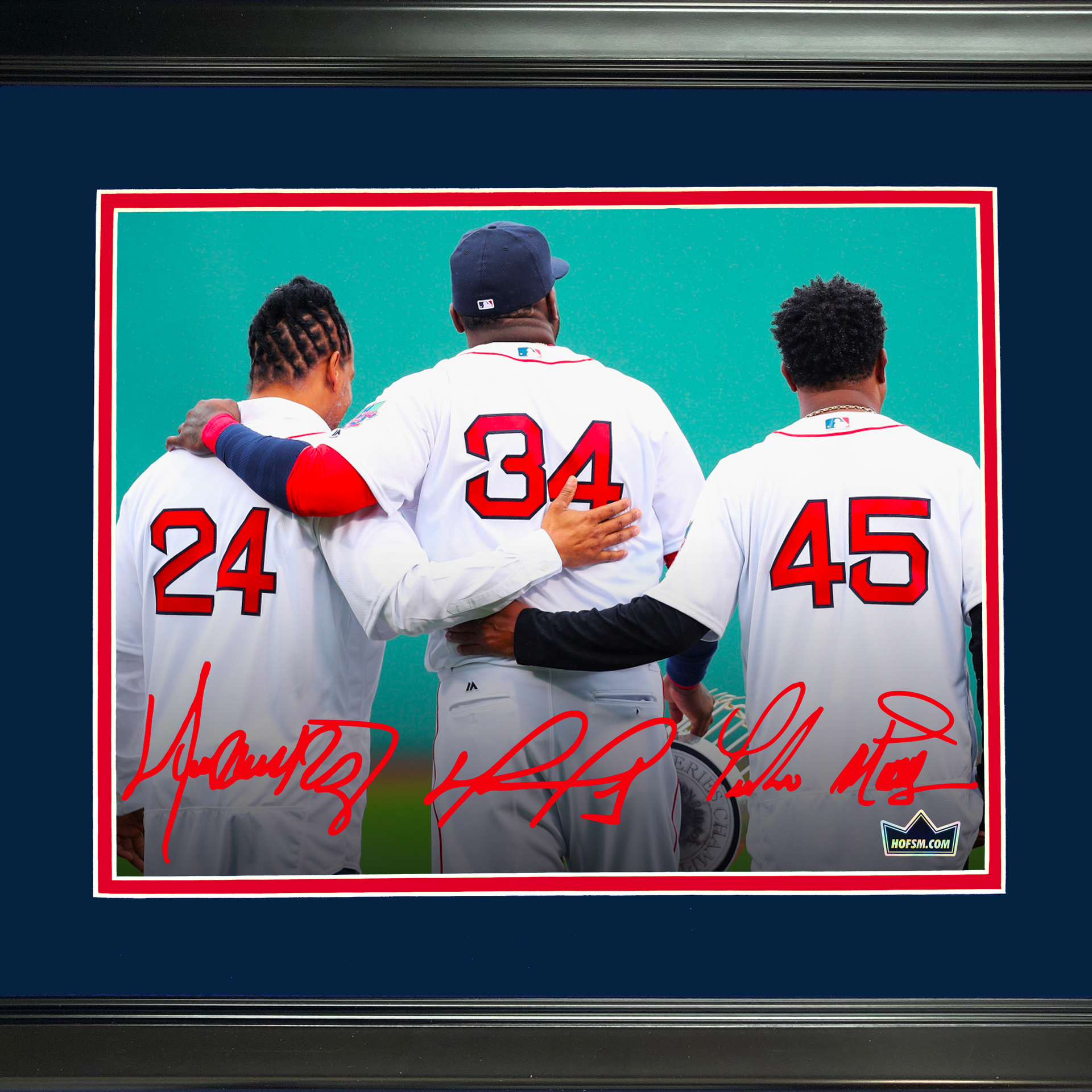 Framed David Ortiz Manny Ramirez Pedro Martinez Boston Red Sox Facsimile  Laser Engraved Signature Auto 12x15 Baseball Photo HOFSM Holo - Hall of  Fame Sports Memorabilia