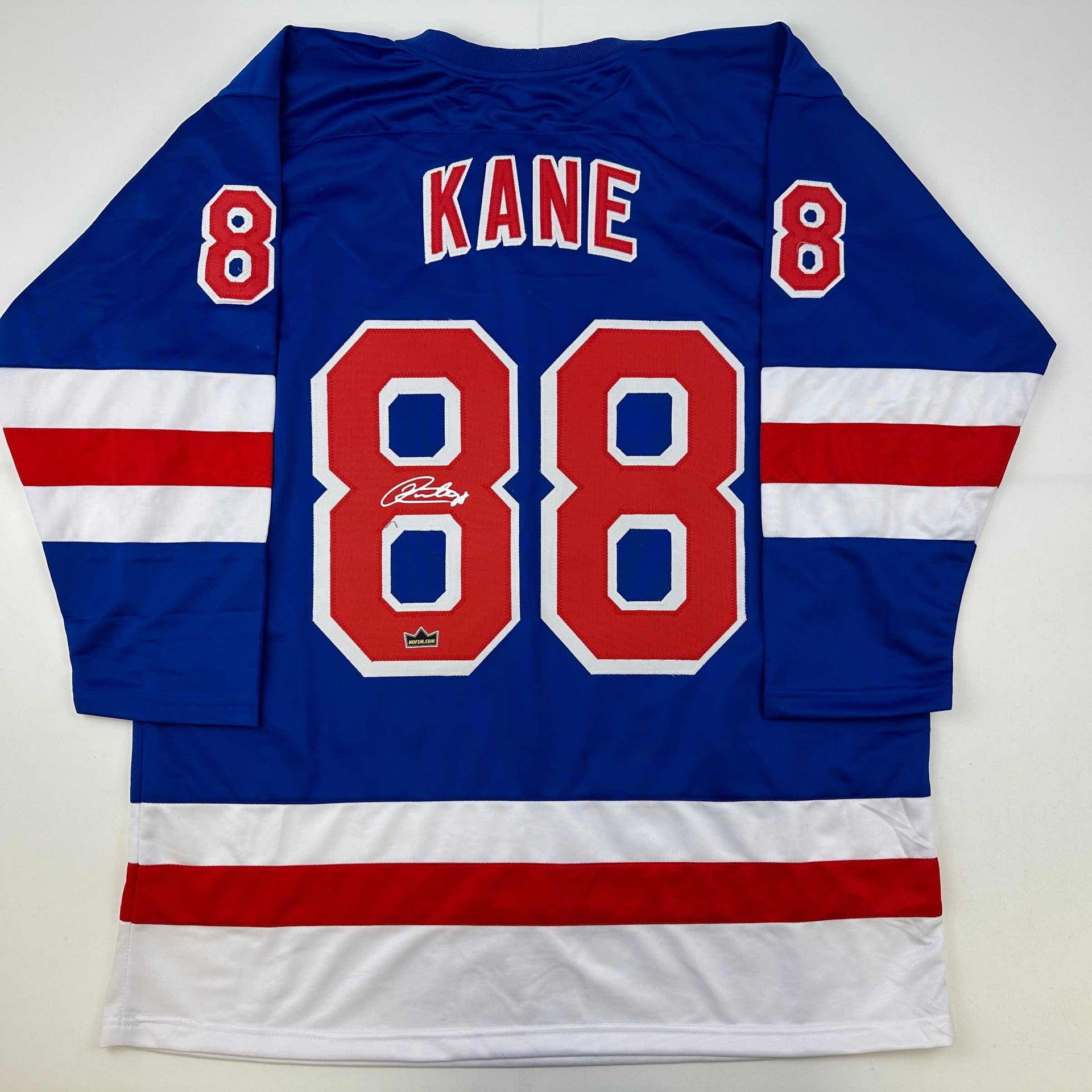 Facsimile Autographed Patrick Kane New York Blue Reprint Laser Auto Hockey  Jersey Size Men's XL 