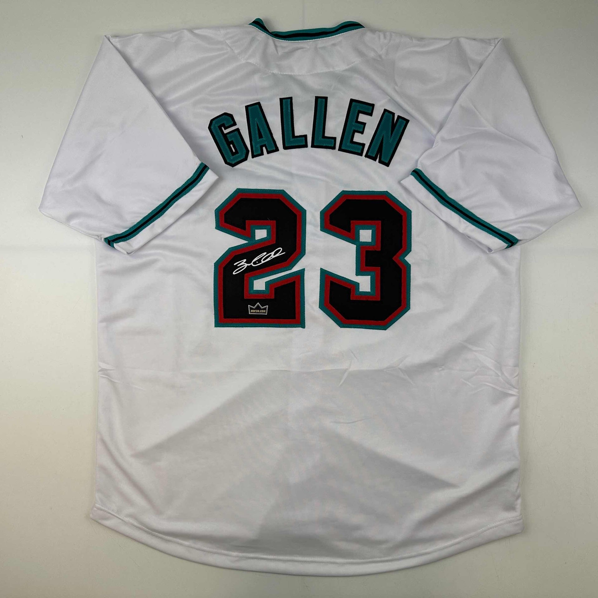 Facsimile Autographed Zac Gallen Arizona White Reprint Laser Auto Baseball  Jersey Size Men's XL - Hall of Fame Sports Memorabilia