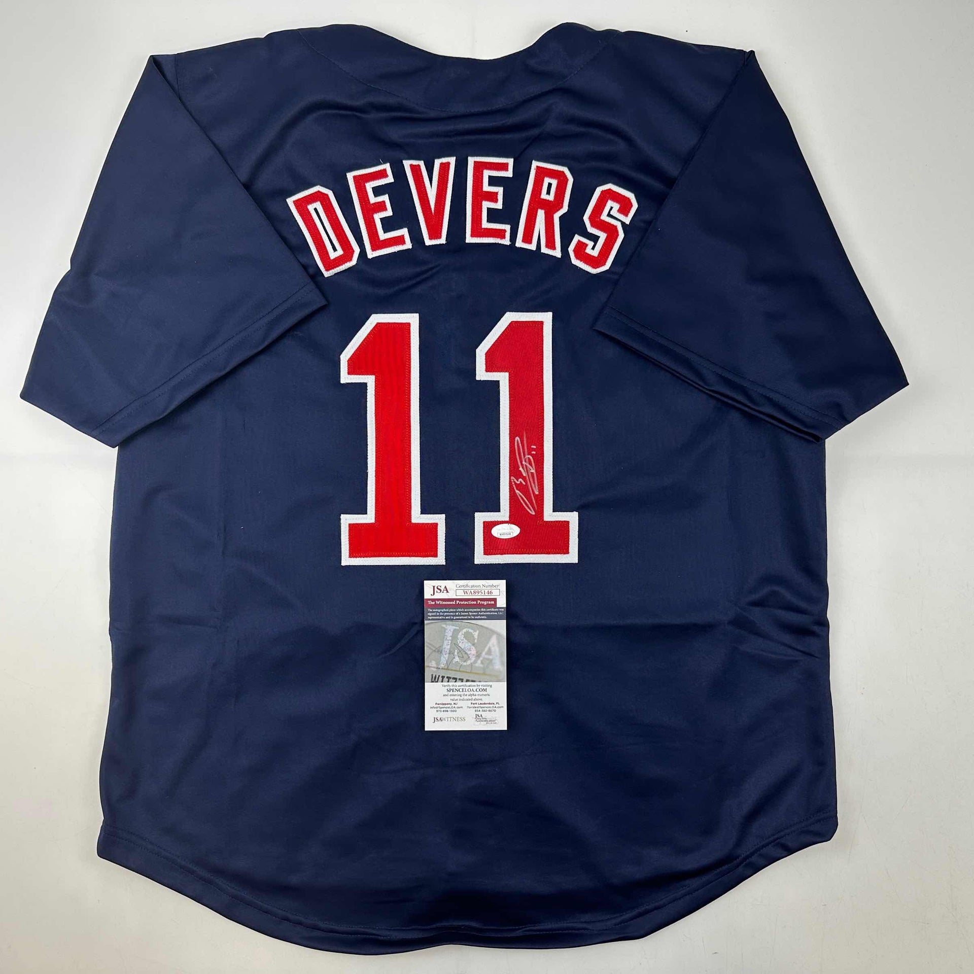 rafael devers signed jersey