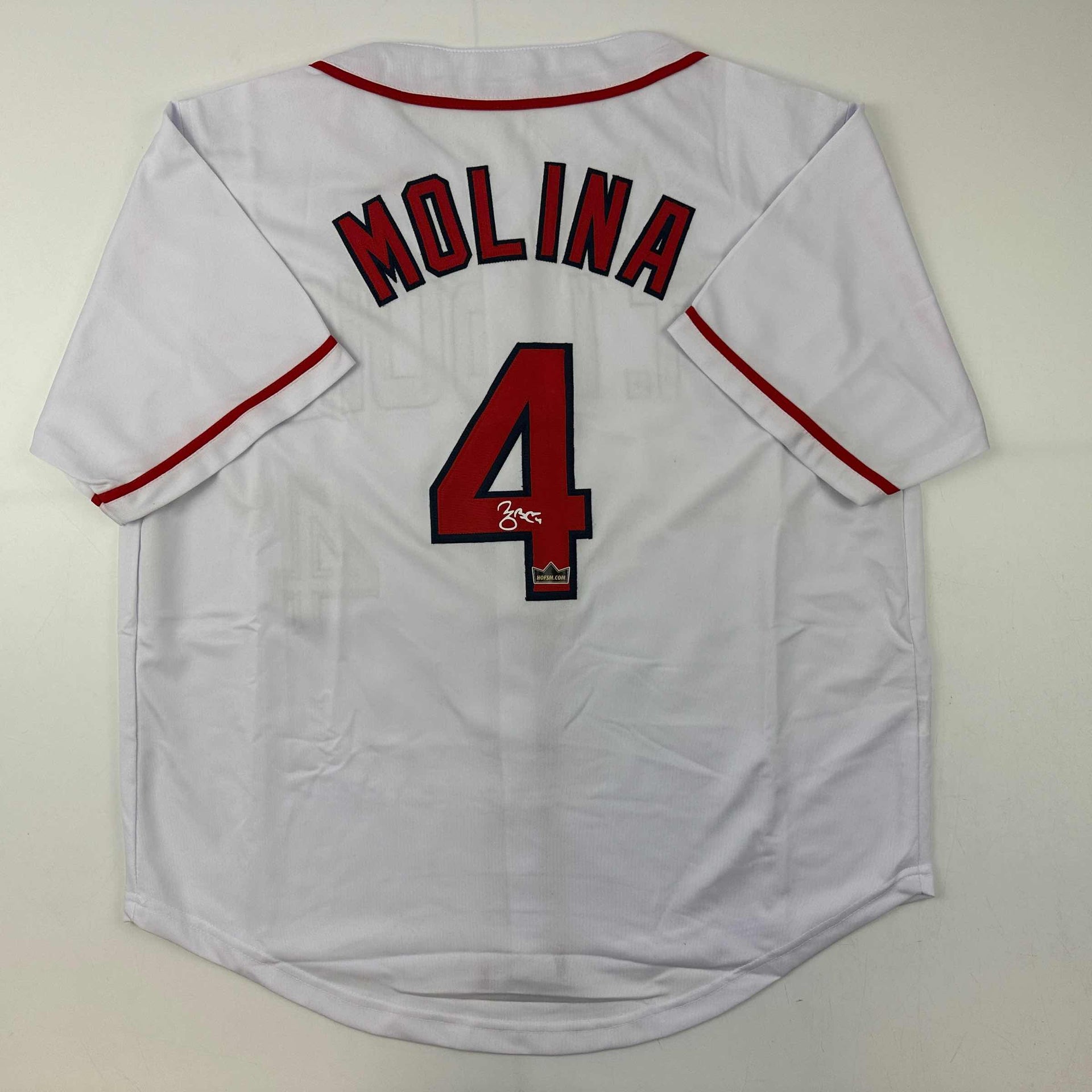 Yadier Molina Signed Blue Baseball Jersey AUTO Autographed JSA COA