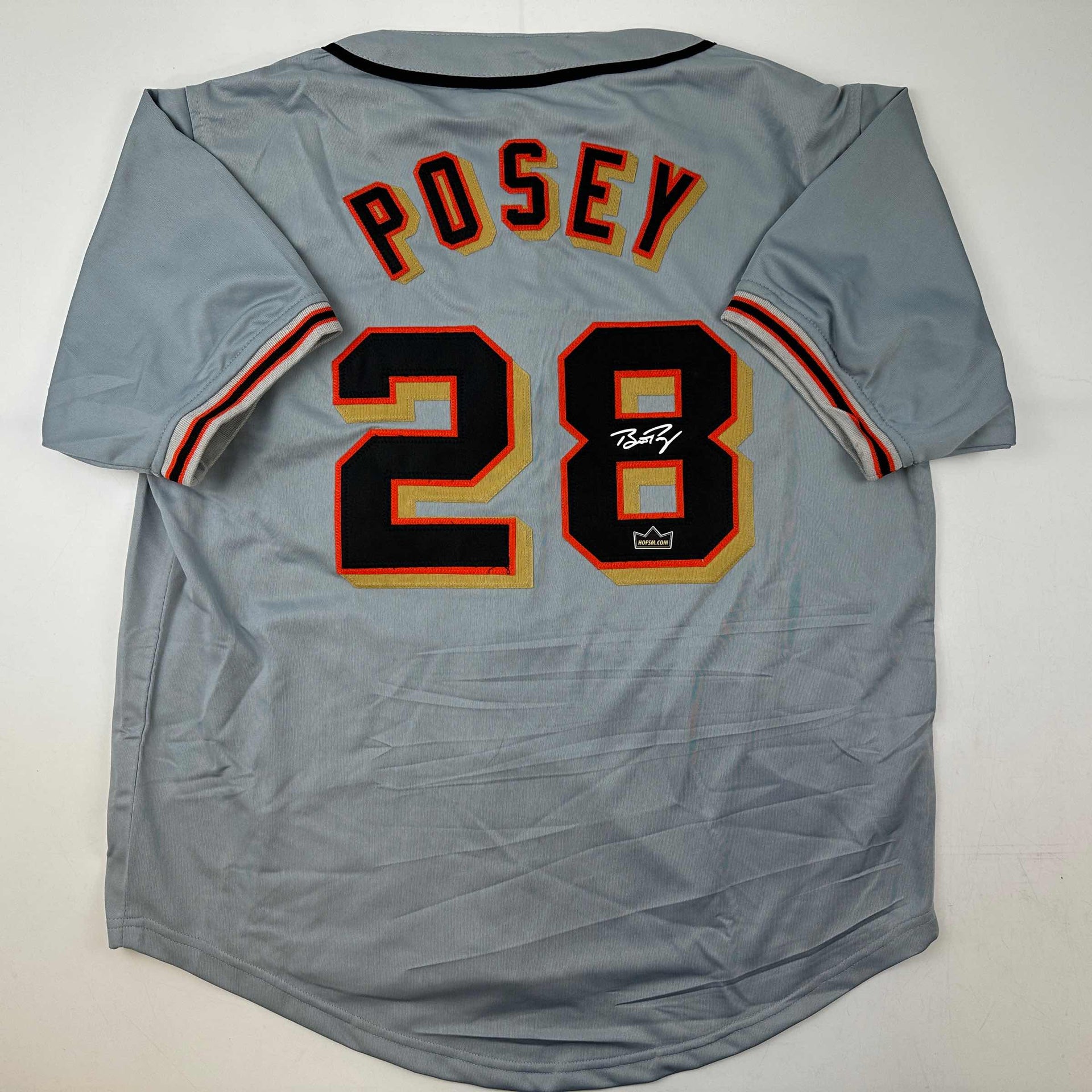 Facsimile Autographed Buster Posey San Francisco Grey Reprint Laser Auto  Baseball Jersey Size Men's XL - Hall of Fame Sports Memorabilia